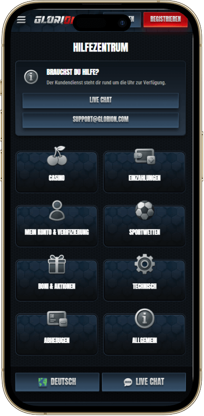 Glorian Casino Support